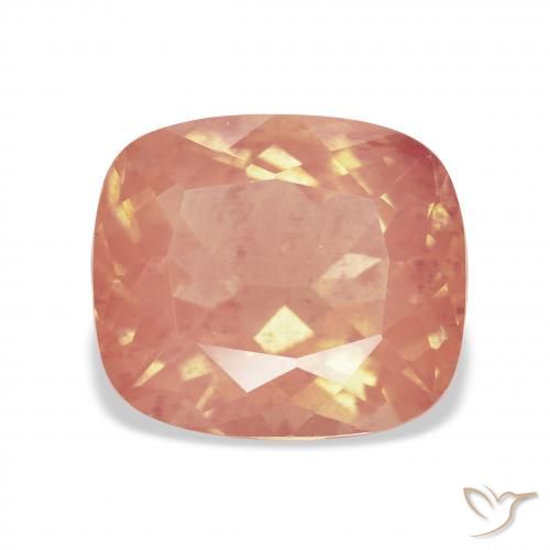 9,17 ctw natürlicher rötlich-orange Andesin-Labradorit, Kissen, Transparent