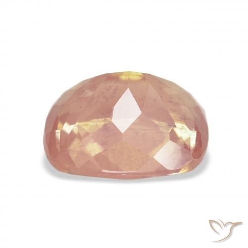 9,17 ctw natürlicher rötlich-orange Andesin-Labradorit, Kissen, Transparent