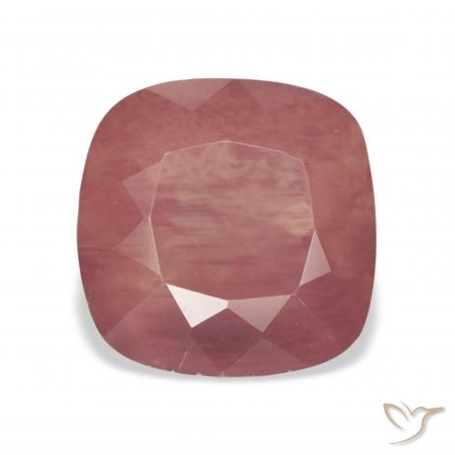 4.63ct Natürlicher Mittelrot Andesin-Labradorit, Kissen, Transparent