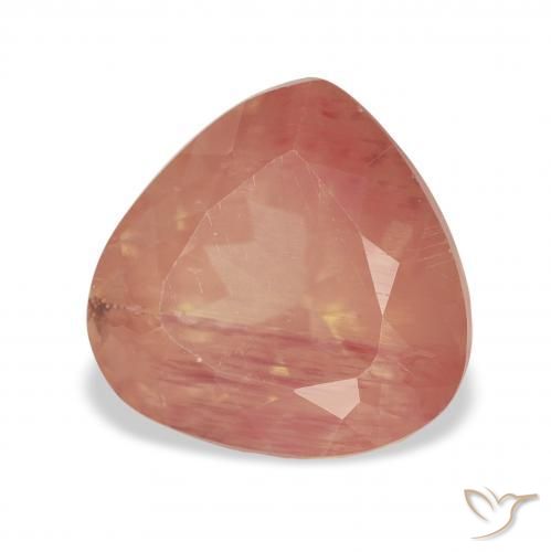 9,17 ctw natürlicher Mittelrot Andesin-Labradorit, Birnenform, Transparent