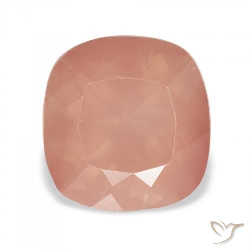 3.08ct Natürlicher Mittelrosa Andesin-Labradorit, Kissen, Transparent