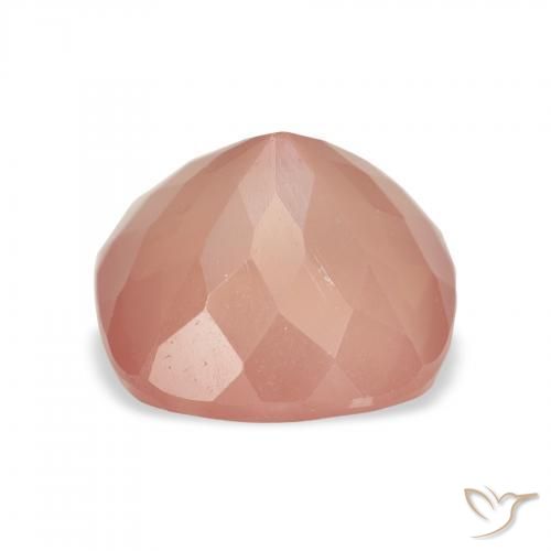 9,17 ctw natürlicher Mittelrosa Andesin-Labradorit, Kissen, Transparent