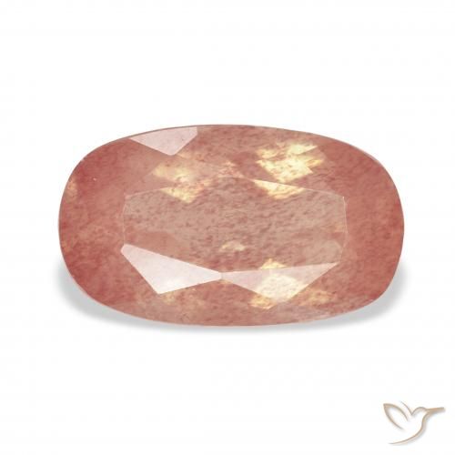 3.02ct Natürlicher rötlich-orange Andesin-Labradorit, Kissen, Transparent