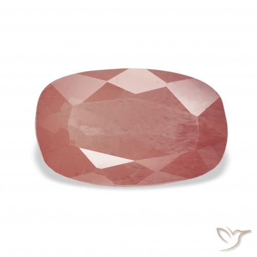 2.96ct Natürlicher Mittelrot Andesin-Labradorit, Kissen, Transparent