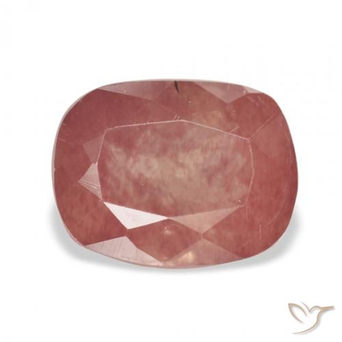 3.23ct Natürlicher Mittelrot Andesin-Labradorit, Kissen, Transparent