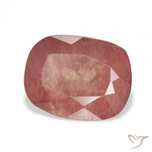 9,17 ctw natürlicher Mittelrot Andesin-Labradorit, Kissen, Transparent