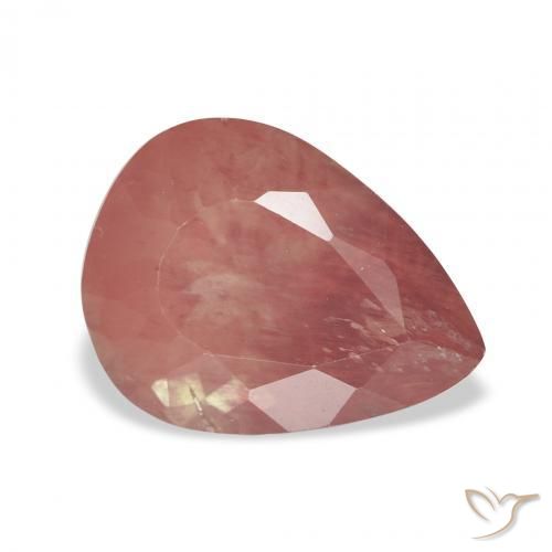 9,17 ctw natürlicher Mittelrot Andesin-Labradorit, Birnenform, Transparent