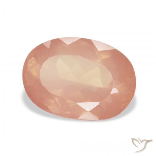 9,17 ctw natürlicher Helles rötliches Orange Andesin-Labradorit, Oval, Transparent