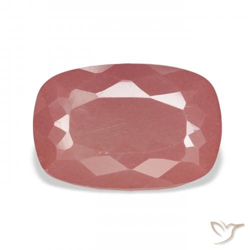 6.11ct Natürlicher Blasses rötliches Orange Andesin-Labradorit, Kissen, Lichtdurchlässig