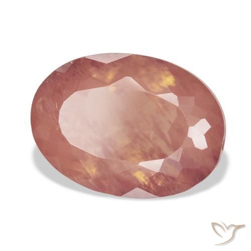 9,17 ctw natürlicher Blasses rötliches Orange Andesin-Labradorit, Oval, Transparent
