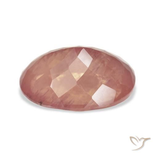 9,17 ctw natürlicher Blasses rötliches Orange Andesin-Labradorit, Oval, Transparent