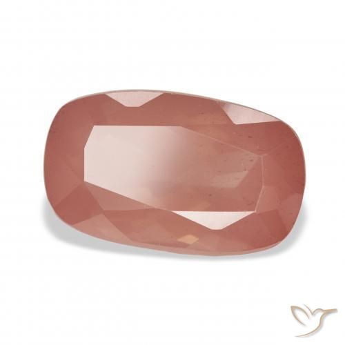 9,17 ctw natürlicher Blasses rötliches Orange Andesin-Labradorit, Kissen, Transparent