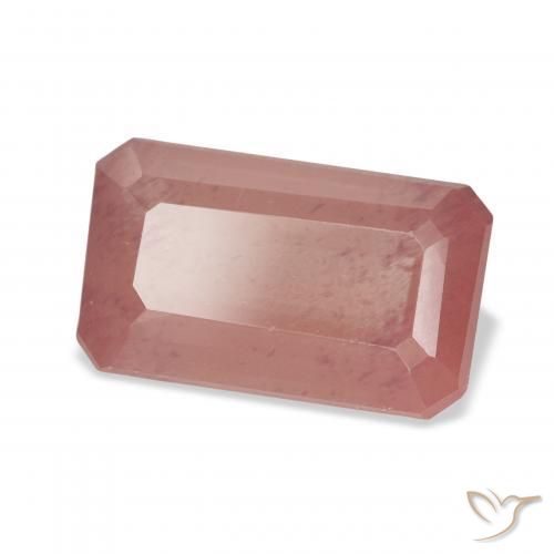 9,17 ctw natürlicher Blasses rötliches Orange Andesin-Labradorit, Oktagonschliff, Transparent