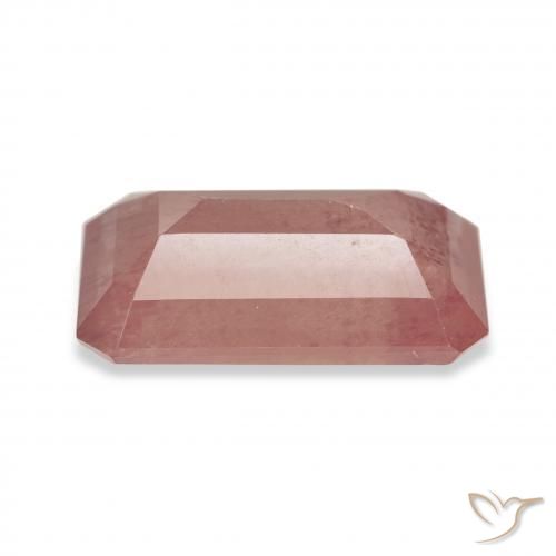 9,17 ctw natürlicher Blasses rötliches Orange Andesin-Labradorit, Oktagonschliff, Transparent