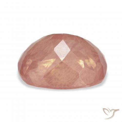 9,17 ctw natürlicher Blasses rötliches Orange Andesin-Labradorit, Kissen, Transparent