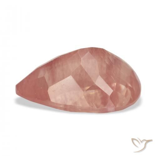 9,17 ctw natürlicher Blasses rötliches Orange Andesin-Labradorit, Birnenform, Transparent