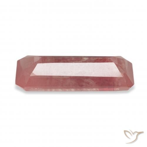 9,17 ctw natürlicher orange-rot Andesin-Labradorit, Oktagonschliff, Transparent