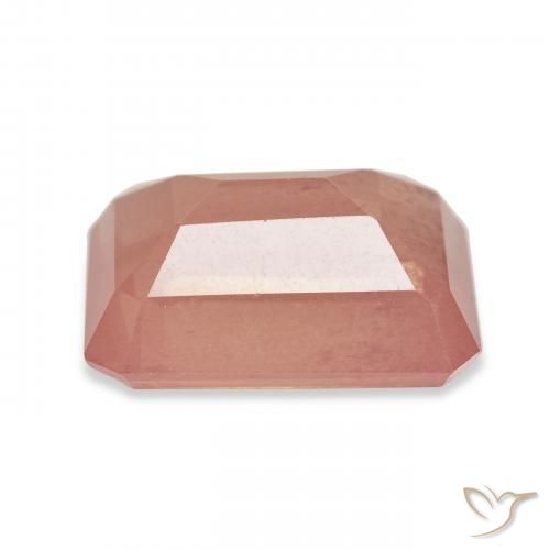 9,17 ctw natürlicher Blasses rötliches Orange Andesin-Labradorit, Oktagonschliff, Transparent