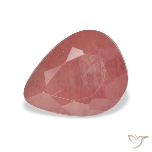 2.29ct Natürlicher Himbeerrosa Andesin-Labradorit, Birnenform, Lichtdurchlässig