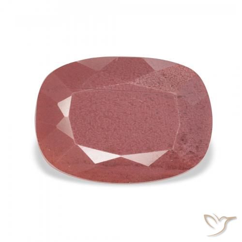 3.07ct Natürlicher rose-rosa Andesin-Labradorit, Kissen, Lichtdurchlässig