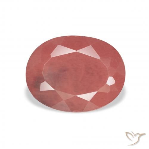 2.96ct Natürlicher Mittelrot Andesin-Labradorit, Oval, Lichtdurchlässig