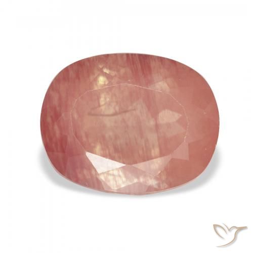 3.67ct Himbeerrosa Andesin-Labradorit, Kissen, Transparent