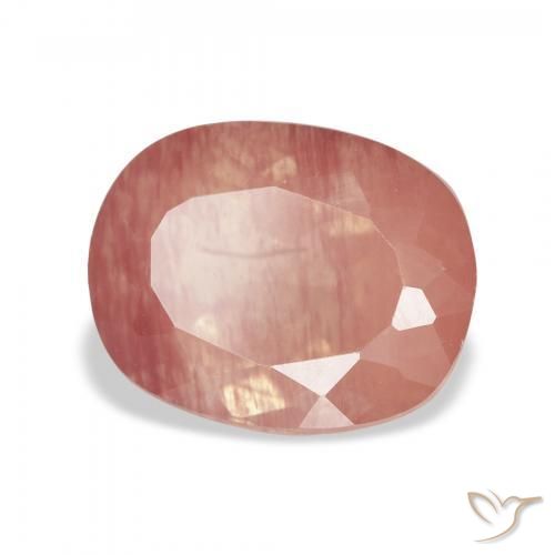 9,17 ctw natürlicher Himbeerrosa Andesin-Labradorit, Kissen, Transparent