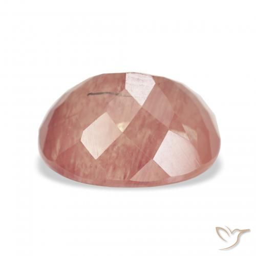 9,17 ctw natürlicher Himbeerrosa Andesin-Labradorit, Kissen, Transparent