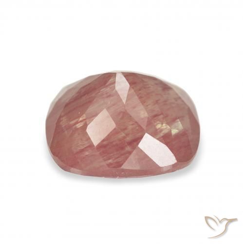 9,17 ctw natürlicher rose-rosa Andesin-Labradorit, Kissen, Transparent