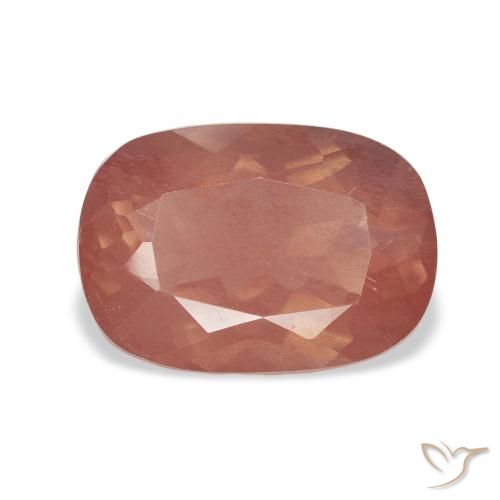 2.89ct Natürlicher Himbeerrosa Andesin-Labradorit, Kissen, Transparent