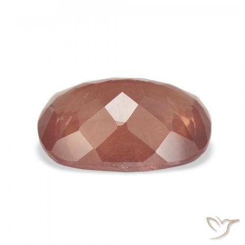 9,17 ctw natürlicher Himbeerrosa Andesin-Labradorit, Kissen, Transparent
