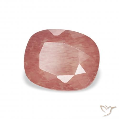 9,17 ctw natürlicher Himbeerrosa Andesin-Labradorit, Kissen, Transparent
