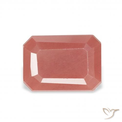 1.83ct Natürlicher Mittelrot Andesin-Labradorit, Smaragdschliff, Lichtdurchlässig