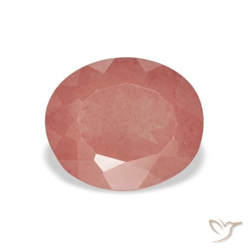 2.25ct Natürlicher Blasses rötliches Orange Andesin-Labradorit, Oval, Lichtdurchlässig