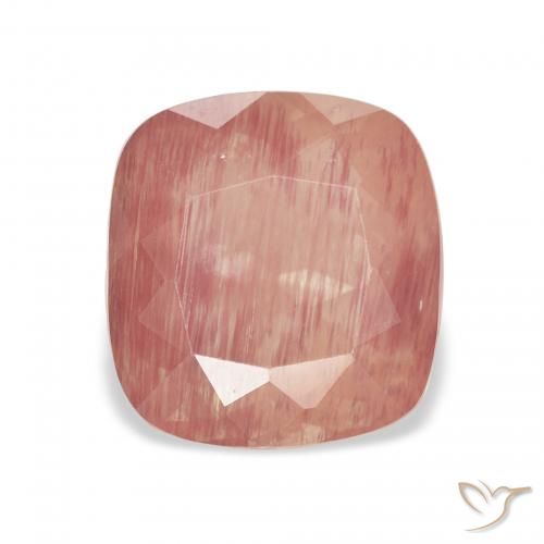 3.21ct Mittelrot Andesin-Labradorit, Kissen, Transparent