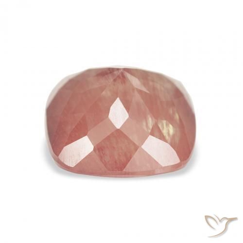 9,17 ctw natürlicher Mittelrot Andesin-Labradorit, Kissen, Transparent