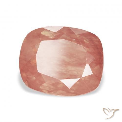 9,17 ctw natürlicher Mittelrot Andesin-Labradorit, Kissen, Transparent