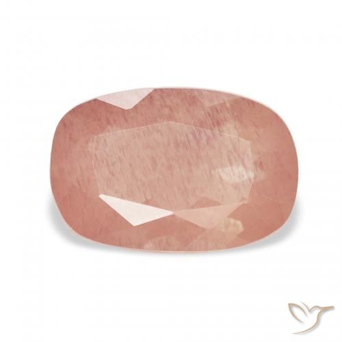 2.58ct Mittelrosa Andesin-Labradorit, Kissen, Transparent