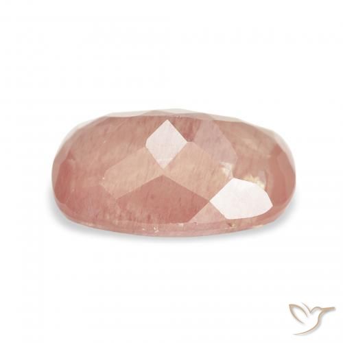 9,17 ctw natürlicher Mittelrosa Andesin-Labradorit, Kissen, Transparent