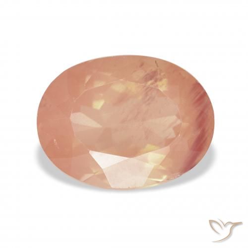 3.81ct Mittelrosa Andesin-Labradorit, Oval, Transparent