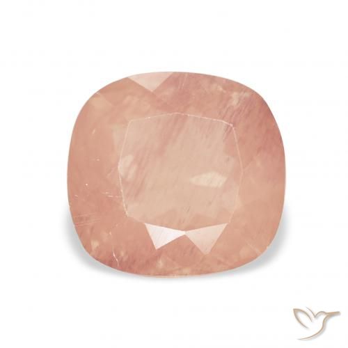 2.35ct Helles Orangerosa Andesin-Labradorit, Kissen, Transparent