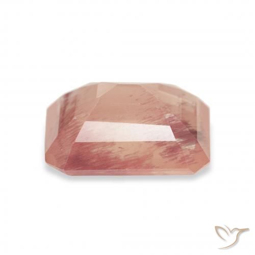 9,17 ctw natürlicher Grapefruit-Rosa Andesin-Labradorit, Oktagonschliff, Transparent