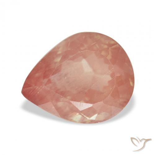 3.24ct Natürlicher Mittelrot Andesin-Labradorit, Birnenform, Transparent