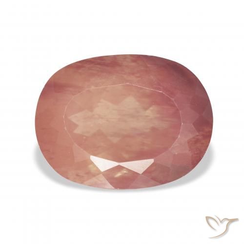 5.76ct Mittelrot Andesin-Labradorit, Kissen, Transparent