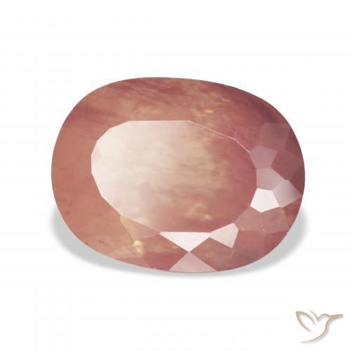 9,17 ctw natürlicher Mittelrot Andesin-Labradorit, Kissen, Transparent