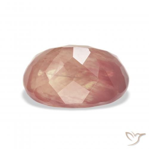 9,17 ctw natürlicher Mittelrot Andesin-Labradorit, Kissen, Transparent
