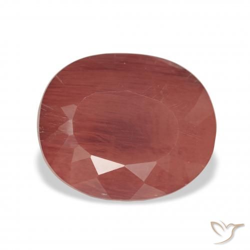 4.30ct Mittelrot Andesin-Labradorit, Oval, Lichtdurchlässig