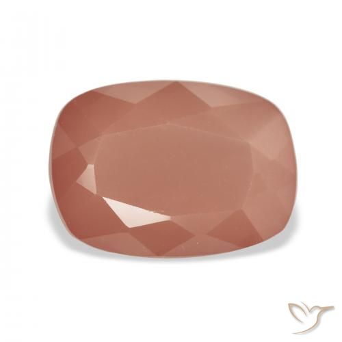 4.59ct Orangerosa Andesin-Labradorit, Kissen, Lichtdurchlässig