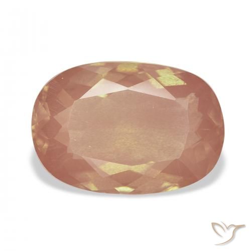 4.90ct Apfelwein Andesin-Labradorit, Kissen, Transparent