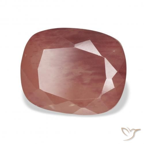 9,17 ctw natürlicher orange-rot Andesin-Labradorit, Kissen, Transparent